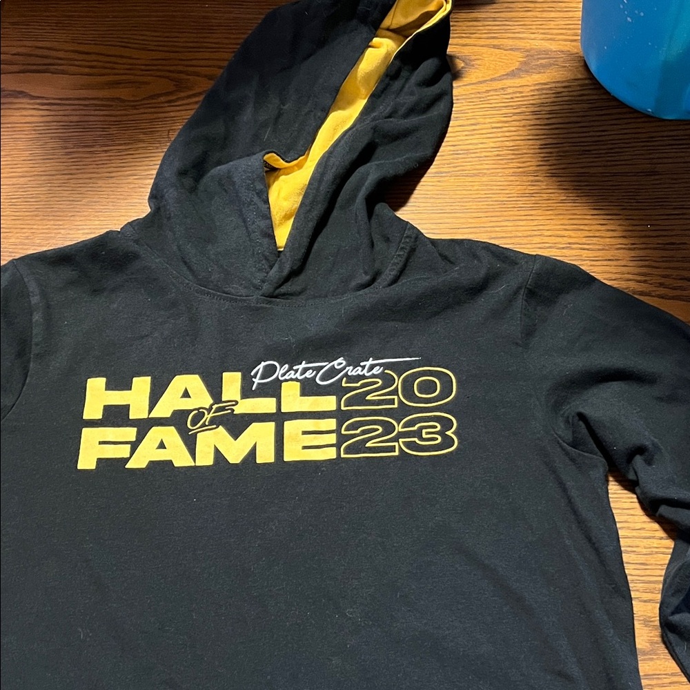 Men's Black and Yellow Long Sleeve Tee